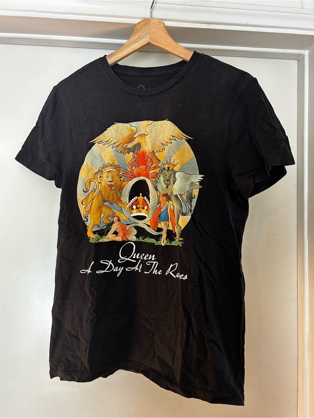 Bravado Black Short-Sleeve Graphic Tee with Multicolor Crest Print